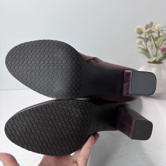 NYDJ Sabastin Tall Leather Knee High Boots Side Zip Chocolate Brown Women 9 - Picture 7 of 9